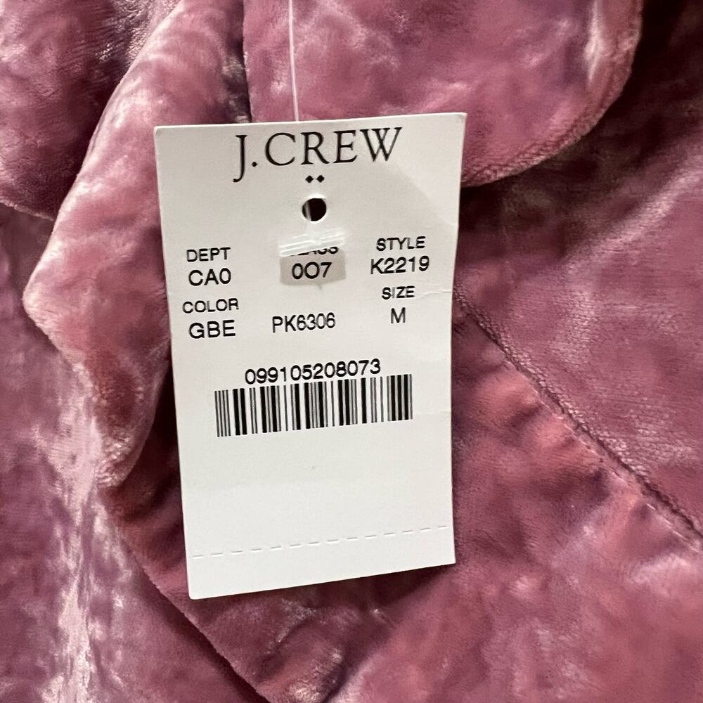 J.Crew Pink Purple Crushed Velvet Ruffle Tank Top Size Medium New - Picture 4 of 10